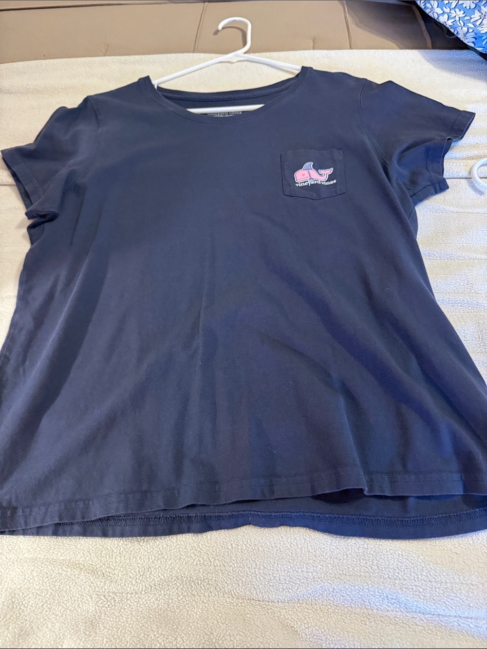 Vineyard Vines Navy Short Sleeve Whale Pocket Tee
